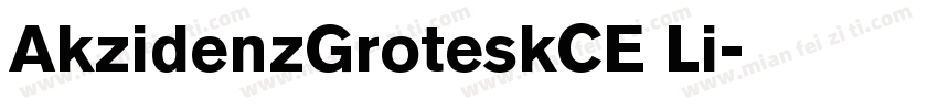 AkzidenzGroteskCE Li字体转换